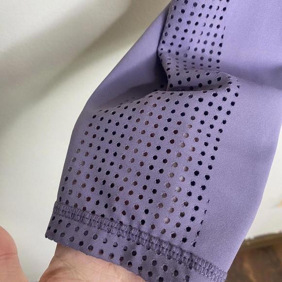 Zyia Active Light N Tight Purple Lasercut Perforated Athletic Leggings Small - Picture 4 of 11